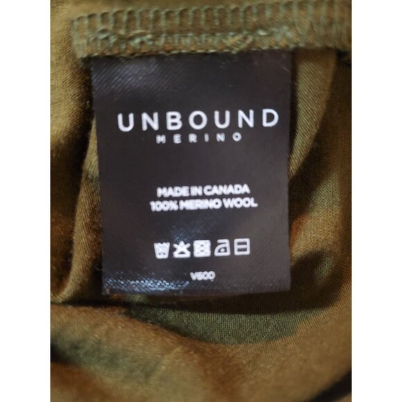 Unbound 100% Merino Wool Womens Large Spruce Slim Crew Neck Tee Shirt Base Layer - Picture 9 of 11